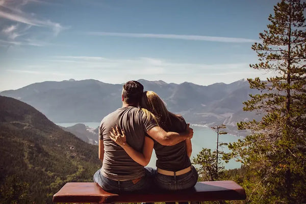 A couple with a view of nature around ozarks close to holiday island